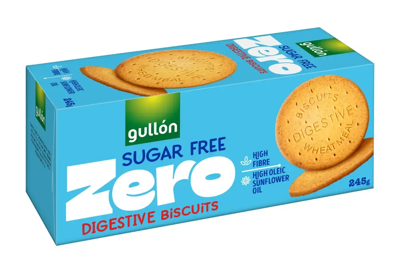 Gdzie kupić ciastka digestive Gullón Zero? Opakowanie niebieskie, z ciasteczkami i napisem 