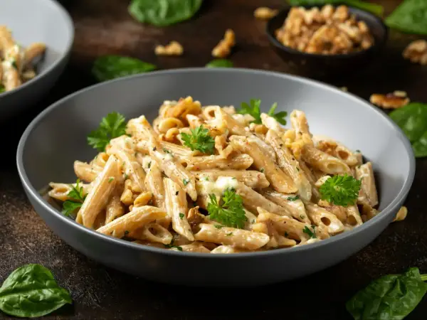 Zdrowy makaron penne konjac ze szpinakiem – łatwy przepis i korzyści