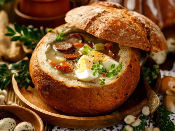Żurek w chlebie - jak podać, by zachwycił i nie rozmiękł?